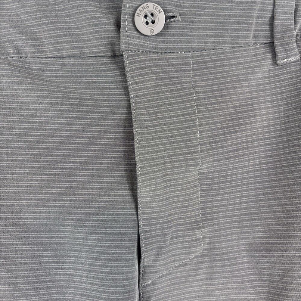 Hang Ten Men's Size 40 Grey Light Stripe Athletic Short‎ Flat Front - Picture 4 of 15